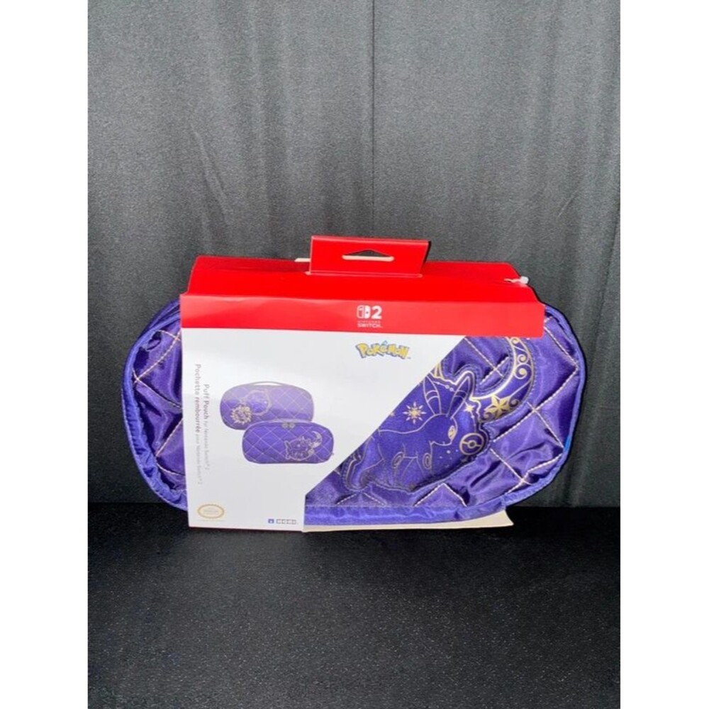 Pokémon Eevee Purple Puff Pouch for Nintendo Switch 2